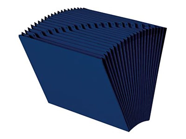 Smead® 21-Pocket Expanding File, 7/8" Expansion, Letter Size, Navy Blue