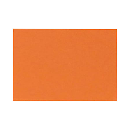 LUX Mini Flat Cards, #17, 2 9/16" x 3 9/16", Mandarin Orange, Pack Of 50