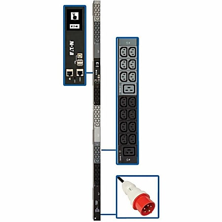 Tripp Lite 3-Phase PDU Monitored 11.5kW 220/230/240V 42 C13; 6 C19 16/20A - Monitored - IEC 60309 16/20A RED (3P+N+E) - PDU3XEVN6G20