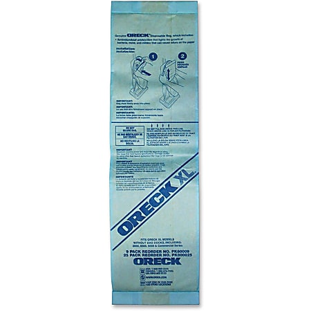 Oreck XL Upright Filtration Bags - 8 / Carton - Type CC - Green