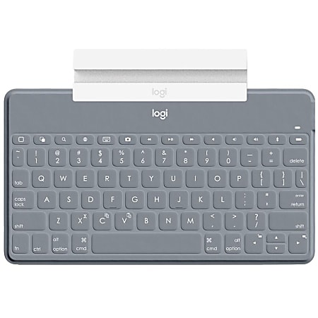 Logitech Keys-To-Go Keyboard - Wireless Connectivity -  iPad, iPhone, Apple TV - iOS - Scissors Keyswitch - Stone