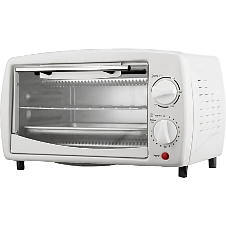 Brentwood Toaster Oven - 0.32 ft³ Capacity - Toast, Broil, Bake - White