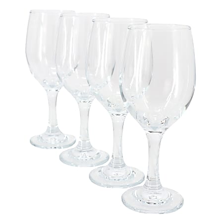 Gibson Home Belinni Classic Wine Glass Set, 14.2 Oz, Clear, Set Of 4 Glasses
