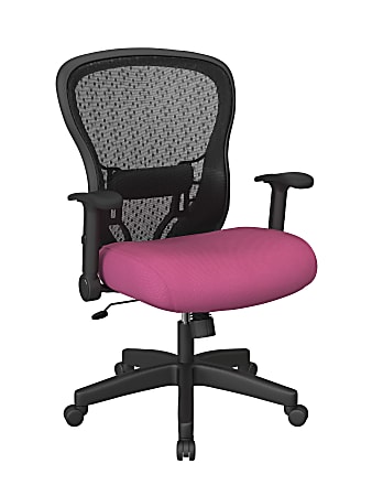 Office Star™ Deluxe R2 Ergonomic SpaceGrid Mid-Back Managers Chair, Pink