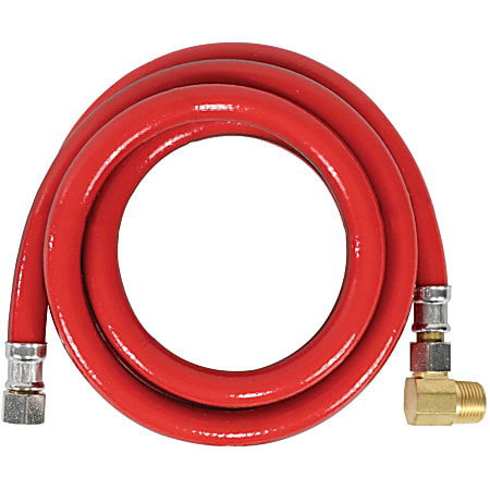 Certified Appliance Accessories PVC Dishwasher Connector with MIP Elbow, 6ft - 72" - Red, Stainless Steel, Gold, Silver - DW72PBL