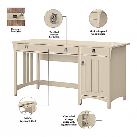 Bush Furniture Salinas 60 W Computer Desk With Storage And