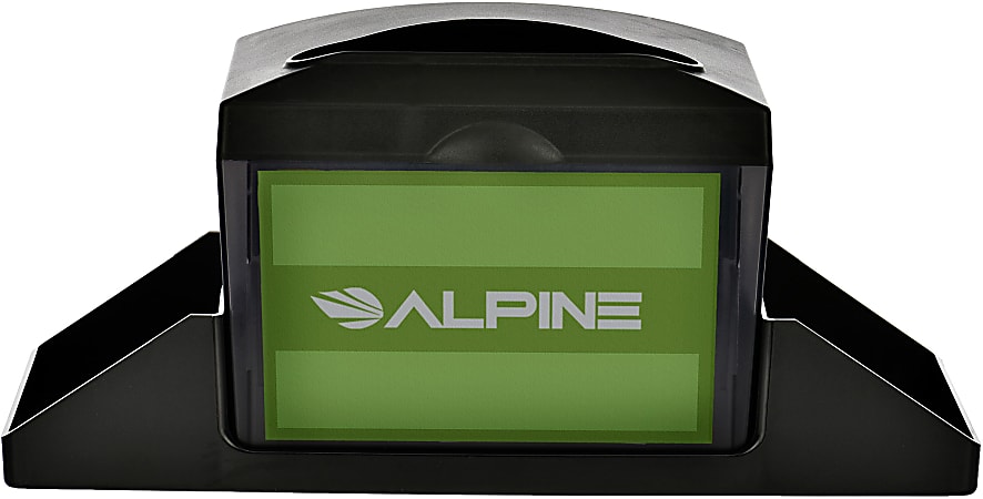 Alpine Tabletop Full-Fold Napkin Dispenser With Caddy, Black