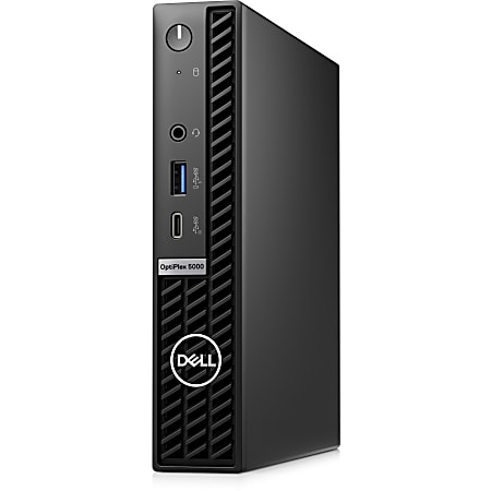 Dell OptiPlex 5000 Desktop Computer - Intel Core i5 i5-12500T Hexa-core (6 Core) 2 GHz - 8 GB RAM DDR4 SDRAM - 256 GB M.2 PCI Express NVMe 3.0 x4 SSD - Micro PC - Black - Windows 10 Pro 770 DDR4 SDRAM - IEEE 802.11ax - 90 W