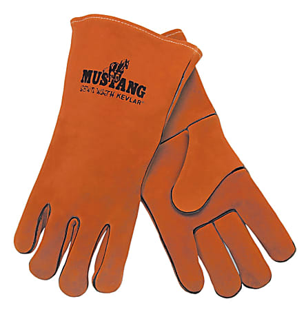 Premium Quality Welder's Gloves, Select Side Leather, X-Large, Russet