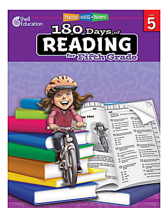 Shell Education 180 Days Of Reading Workbook, Grade 5