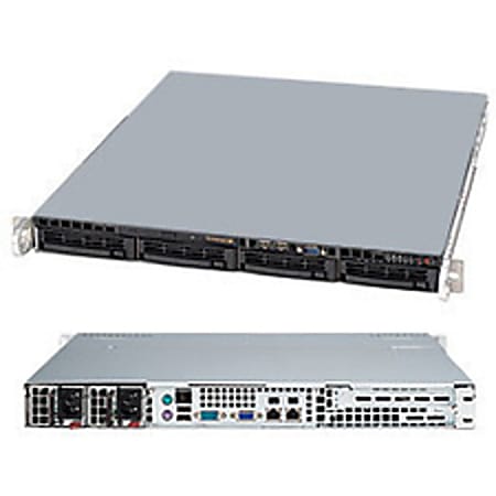 Supermicro SuperServer 5017C-MTRF Barebone System - 1U Rack-mountable - Intel C202 Chipset - Socket H2 LGA-1155 - 1 x Processor Support - Black
