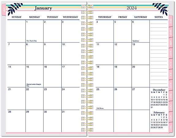 Fly By 2024 Weekly Monthly 5x8 Planning Calendar
