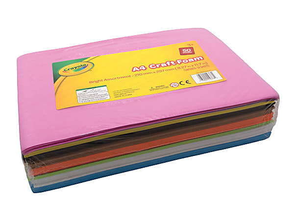 54 SHEETS OF CRAFT FOAM SHEETS ASSORTED COLORS AND SIZES ARTS AND