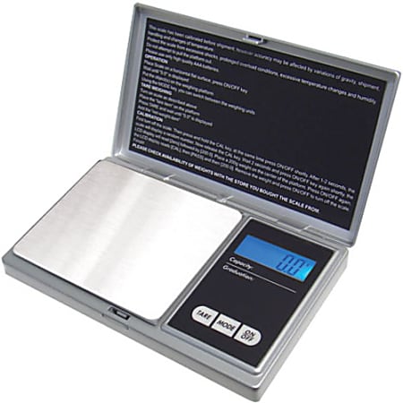 AWS AWS-1KG Digital Pocket Scale - 2.20 lb / 1 kg Maximum Weight Capacity - Silver