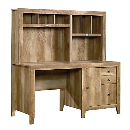 Sauder® Dakota Pass Computer Desk With Hutch, Craftsman Oak