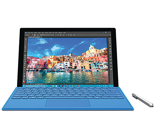 Microsoft® Surface Pro 4 Tablet, 12.3" Full HD Screen, Intel® Core™ i5, 4GB Memory, 128GB Hard Drive, Windows® 10, Silver