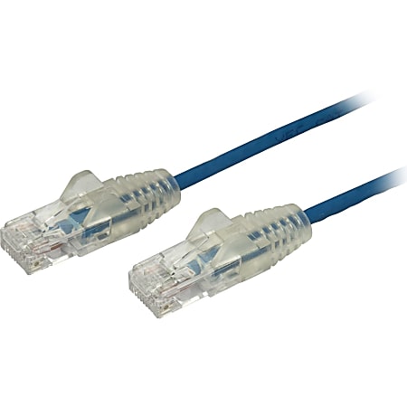 StarTech.com 1ft CAT6 Cable - Slim CAT6 Patch Cord - Blue - Snagless RJ45 Connectors - Gigabit Ethernet Cable - 28 AWG - LSZH (N6PAT1BLS)