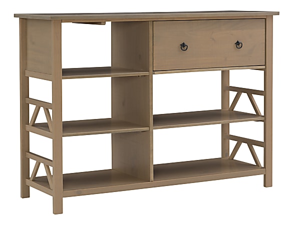 Linon Rockport Media Console, 36"H x 50"W x 18"D, Driftwood