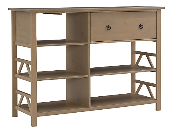 Linon Home Décor Products Rockport Media Console, 36"H x 50"W x 18"D, Driftwood