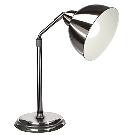 OttLite Covington Table Lamp, 17-1/2"H, Brushed Nickel