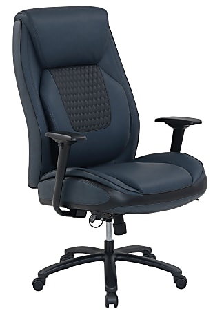 Shaquille O'Neal™ Nereus XXL Ergonomic Bonded Leather High-Back Executive Chair, Blue
