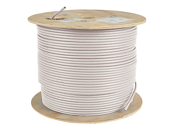 Eaton Tripp Lite Series Cat5e 350 MHz Solid Core (UTP) PVC Bulk Ethernet Cable - White, 1000 ft. (304.8 m), TAA - Bulk cable - 1000 ft - UTP - CAT 5e - solid - white