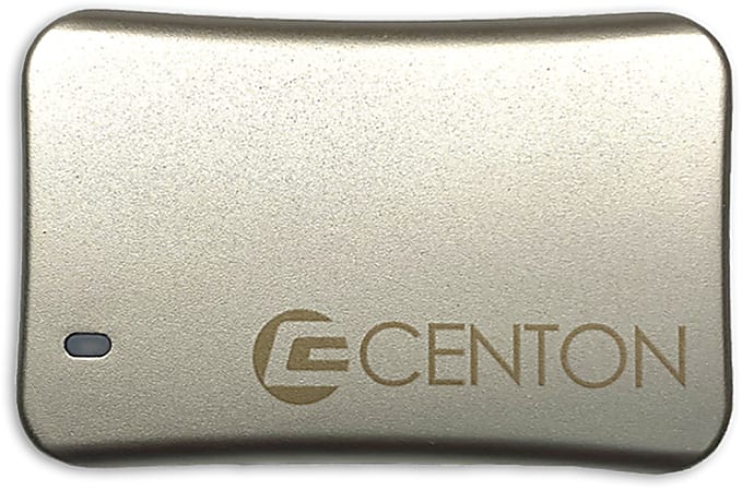 Centon Dash Series External USB-C Solid State Drive, 1,000GB, Silver