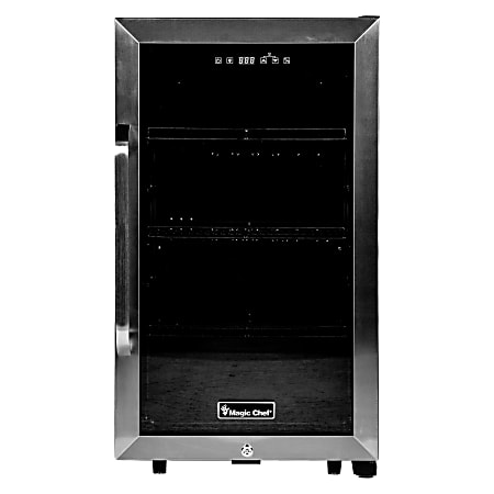 Magic Chef® 83-Can Mini Fridge for Commercial Countertop Use, Black/Silver, MCCM31ST