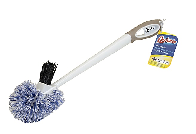 Quickie Microban® Toilet Bowl Brush, 8", Blue