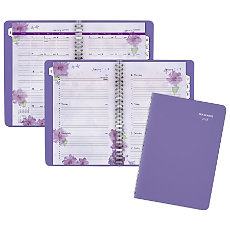 AT-A-GLANCE® Beautiful Day 13-Month Weekly/Monthly Appointment Book, 4 7/8" x 8", 30% Recycled, Lavender, January 2018 to January 2019 (938P-200-18)