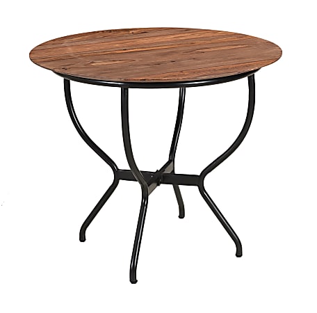Coast to Coast Grove Round Dining Table, 30"H x 36"W x 36"D, Brownstone Nut Brown
