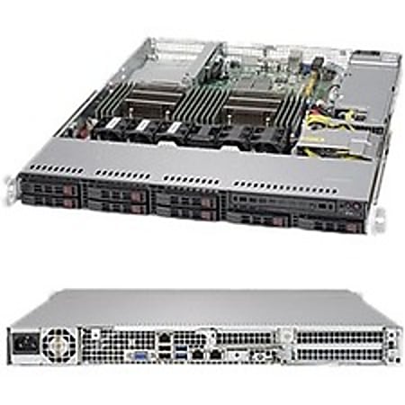 Supermicro SuperServer 1028R-TDW Barebone System - 1U Rack-mountable - Intel C612 Express Chipset - Socket R LGA-2011 - 2 x Processor Support - Black - 1 TB DDR4 SDRAM DDR4-2133/PC4-17000 Maximum RAM Support - Serial ATA/600 RAID Supported Controller