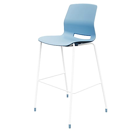 KFI Studios Imme Stacking Bar Stool, 44"H, Sky Blue/White