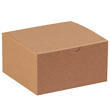 Office Depot® Brand Gift Boxes, 5"L x 5"W x 3"H, 100% Recycled, Kraft, Case Of 100
