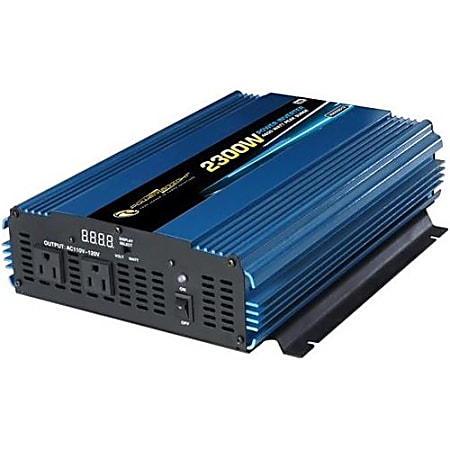 Power Bright 12V DC to AC 2300 Watt Power Inverter - Input Voltage: 12 V DC - Output Voltage: 117 V AC, 120 V AC - Continuous Power: 2300 W