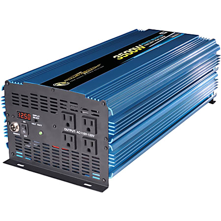 Power Bright 12V DC to AC 3500 Watt Power Inverter - Input Voltage: 12 V DC - Output Voltage: 117 V AC, 120 V AC - Continuous Power: 3500 W