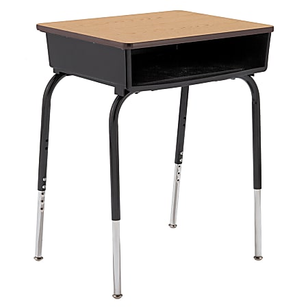 Scholar Craft™ 2200 Series Open-Front Student Desks, Light Oak, Set Of 2