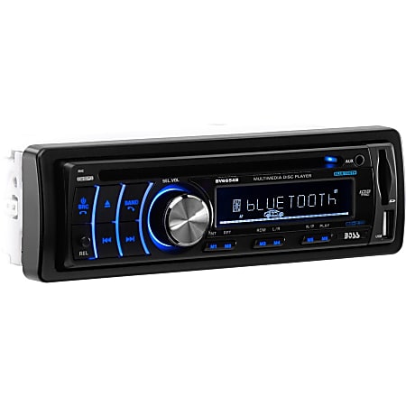 Boss Audio BV6654B Single-DIN DVD Player Receiver, Bluetooth, Detachable Front Panel, Wireless Remote