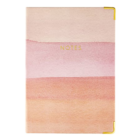 Eccolo Hardcover Journal, 6” x 8”, College Rule, 256 Pages, Pink Sunrise