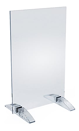 Azar Displays Dual-Stand Vertical/Horizontal Acrylic Sign Holders, 11"H x 7"W x 3-1/2"D, Clear, Pack Of 10 Holders