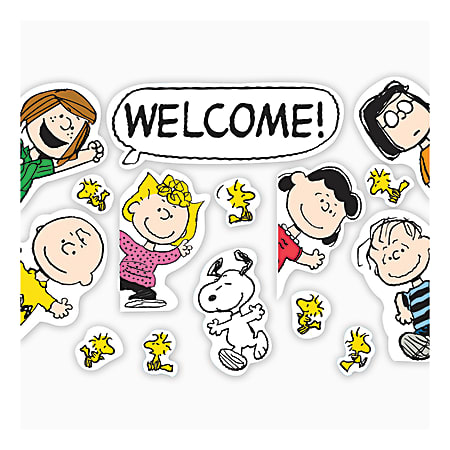 Eureka Welcome Go-Arounds® Accents, Peanuts®, Multicolor, Pack Of 15