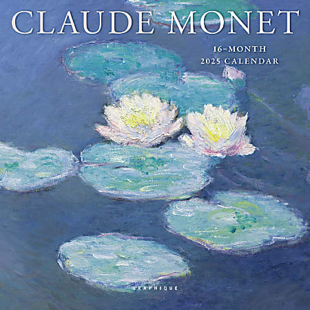 2025 Graphique Fine Arts Monthly Mini Calendar, 7” x 7”, Monet, January 2025 To December 2025, MY03