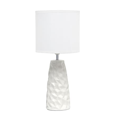 Simple Designs Sculpted Ceramic Table Lamp, 17-1/2"H,
