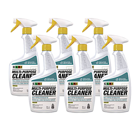 CLR PRO® Multi-Purpose Cleaner, Lemon Scent, 32 oz Bottle, 6/Carton