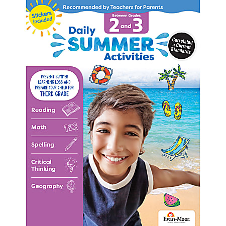 Evan-Moor® Daily Summer Activities Book, Moving From 2nd Grade to 3rd Grade