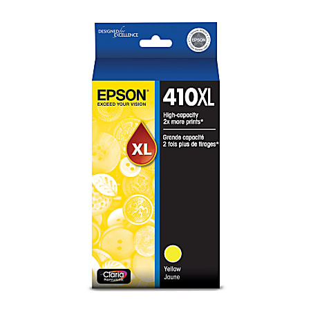 T410XL420-S (410XL) Claria High-Yield Ink, 650 Page-Yield, Yellow T410XL420-S (410XL) Claria High-Yield Ink, 650 Page-Yield, Yellow