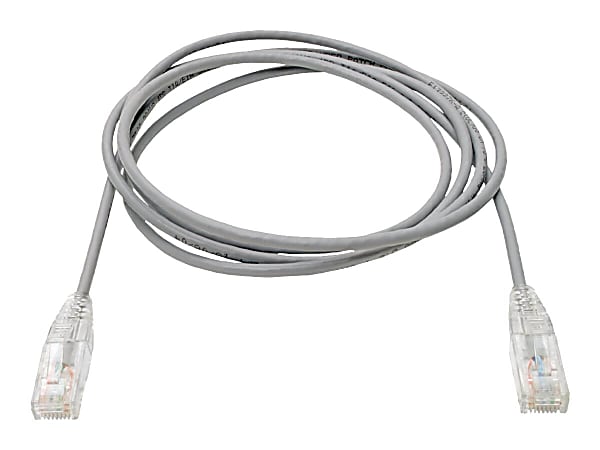 Tripp Lite Cat6 UTP Patch Cable (RJ45) - M/M, Gigabit, Snagless, Molded, Slim, Gray, 5 ft. - First End: 1 x RJ-45 Male Network - Second End: 1 x RJ-45 Male Network - 1 Gbit/s - Patch Cable - Gold Plated Contact - 28 AWG - Gray