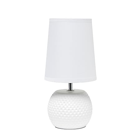 Simple Designs Studded Texture Ceramic Table Lamp, 11-3/8"H,