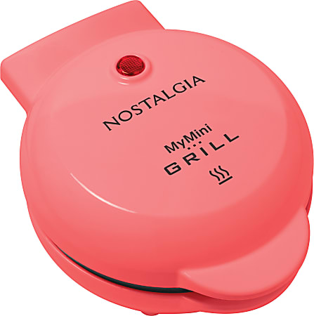 Nostalgia MGR5CRL MyMini Personal Electric Grill, Coral