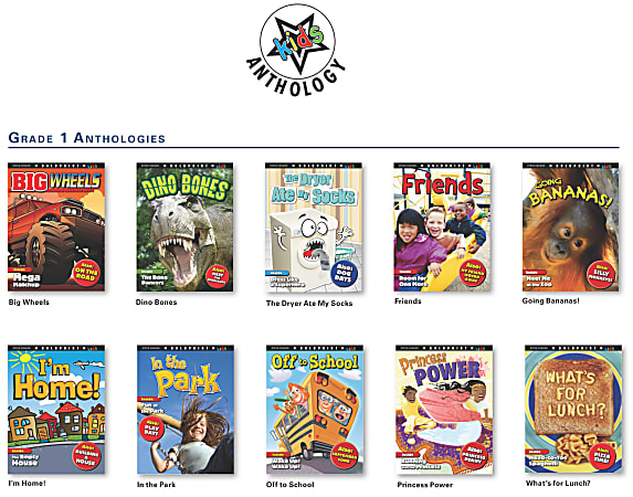 Steck Vaughn BOLDPRINT® Kids Anthologies Add-To Pack, Grade 1, 1 Set Of 10 Titles